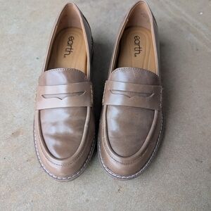 Earth Tan Leather Loafers
